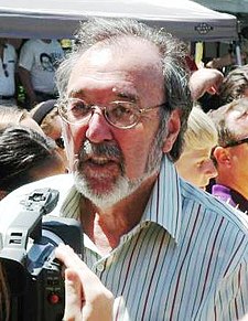 James L. Brooks na premiéře Simpsonových ve filmu ve Vermontu v roce 2007