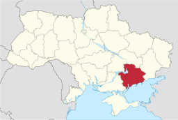 Zaporizjzja oblasts läge i Ukraina.