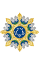 The insignia of the Order of Lakandula with the name Lakandula, in the middle, read counterclockwise from the top