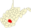 State map highlighting Fayette County