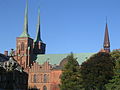 Roskilde Domkirke set fra Stændertorvet.