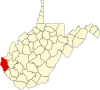 State map highlighting Wayne County