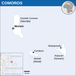 Lokasi Comoros