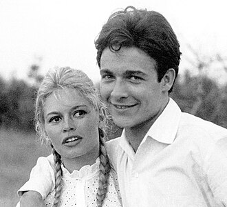 Avec Brigitte Bardot en Italie en 1960. Photographie de Giancarlo Botti.