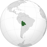 Map showing Bolivia