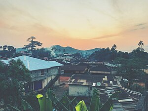 Sunset over Makeni