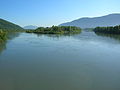 Rhone crossing the marsh of Chautagne, Ain Savoy, northern sight