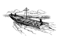 Image 2Most Missourians traveled longer distances by water, and large cargo was transported by bateaux (shown above). (from History of Missouri)