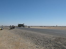 Intersection of Highway 1 and Route 606 in Delaram, Farah Province