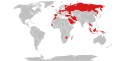 Image 27A map of countries which have lèse-majesté laws as of January 2023 (from Freedom of speech)