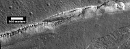 Wide view of layers in a trough, as seen by HiRISE under HiWish program