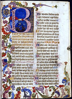 Ett medeltida psaltarblad