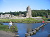 Stepping Stones on River Ogmore, Ogmore Castle