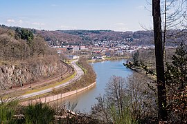 La Sarre, près de Mettlach (Land de Sarre, Allemagne).