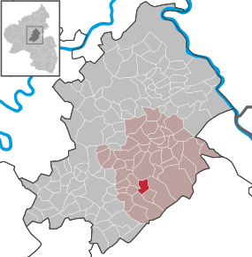 Poziția ortsgemeinde Holzbach pe harta districtului Rhein-Hunsrück-Kreis