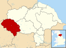 Shown within North Yorkshire