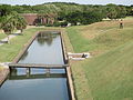 Moat surrounding Fort Pulaski National Monument near Savannah, Georgia