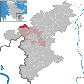 Poziția Nienwohld pe harta districtului Stormarn