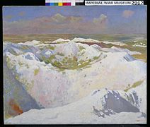 Orpen: Mines and the Bapaume Road, La Boisselle (Art.IWMART2962)