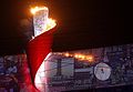 Olympic Cauldron at Beijing 2008 during the opening ceremony.