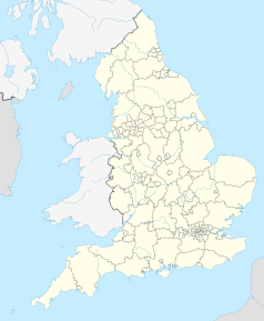 Mapa konturowa Anglii, w centrum znajduje się punkt z opisem „University of Warwick”