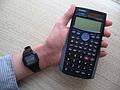 F-105W watch (left) and fx-300ES scientific calculator (right)