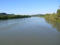 Rhone crossing the marsh of Chautagne, Ain Savoy, southern sight