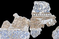 Kara-Khanid bands of inscription with running animals, Afrasiab, Samarkand, circa 1200 CE.[85]