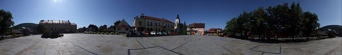 Rynek w Tymbarku. Panorama 360°