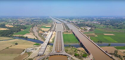 Solani aqueduct on Ganges Canal at Roorkee, built during the British Raj.