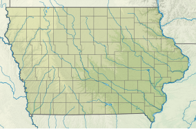 Map showing the location of Lake Macbride State Park