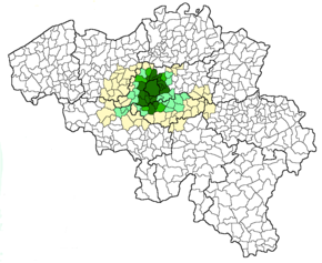 Poziția localității Bruxelles