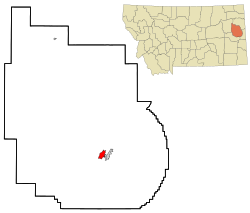 Location of West Glendive, Montana