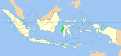 Kaart van de Provincie West-Sulawesi in Indonesië