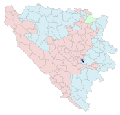 Location of East New Sarajevo within Bosnia and Herzegovina