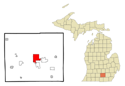 Location of Jackson within جیکسن کاؤنٹی، مشی گن