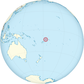 Location of Wallis and Futuna