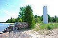 1968 front range light; foundation of 1914 front range light is to left