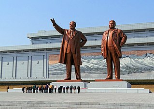 Standbeeld Kim Il-sung en Kim Jong-il