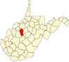 State map highlighting Calhoun County