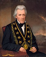 Portrait of Andrew Jackson in Masonic regalia as Grand Master