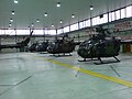 MBB Bo 105 de l'Armée de terre allemande dans un hangar.