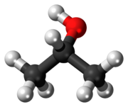 Molecuulmodel van 2-propanol