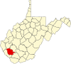 State map highlighting Logan County