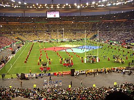 De openingsceremonie van het wereldkampioenschap rugby 2007.