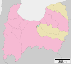 富山市民球場アルペンスタジアムの位置（富山県内）