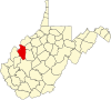 State map highlighting Jackson County