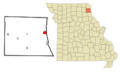 Location of Canton, Missouri