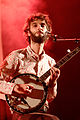 Banjo player: Monsieur Lune live during the French song festival 2010 in Aix-en-Provence (France).