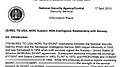 Relacionamento da NSA com o Serviço de Inteligência da Noruega, datado de abril 2013